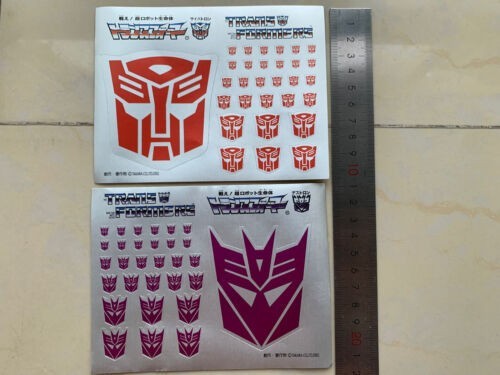 Transform G1 Autobots and Decepticons Stickers Symbol Logo Sign New