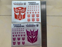 Transform G1 Autobots and Decepticons Stickers Symbol Logo Sign New