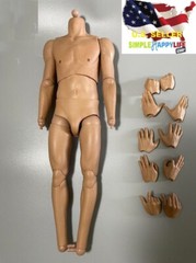 1/6 Sport Muscular Male TAN Tattoo Body Curry for 12″ Hot Toys Enterbay ❶USA❶