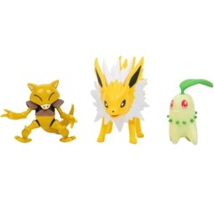 Pokemon Battle Figure set Abra Chikorita & Jolteon 3 Pack new 2022