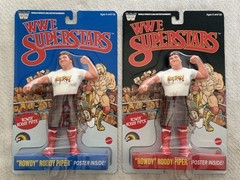 WWE LJN SUPERSTARS ROWDY RODDY PIPER BLACK CARD CHASE & PIPER BLUE CARD *IN HAND