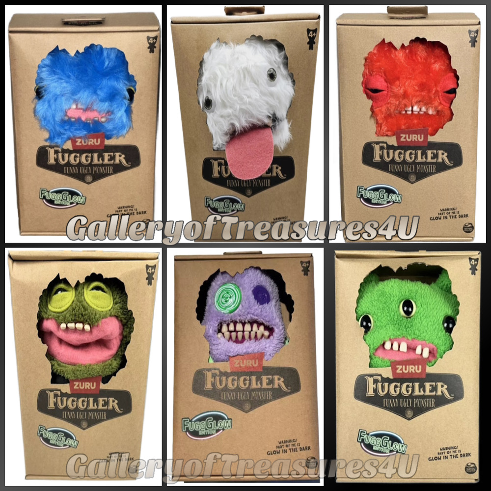 Fuggler FuggGlow Glow in the Dark Plush 9″ Oogah Boogah Grin Grin Munch Reek-O