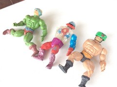 He-man Masters of the Universe Figure Parts Lot Roboto, Tri-Klops Man-at-arms