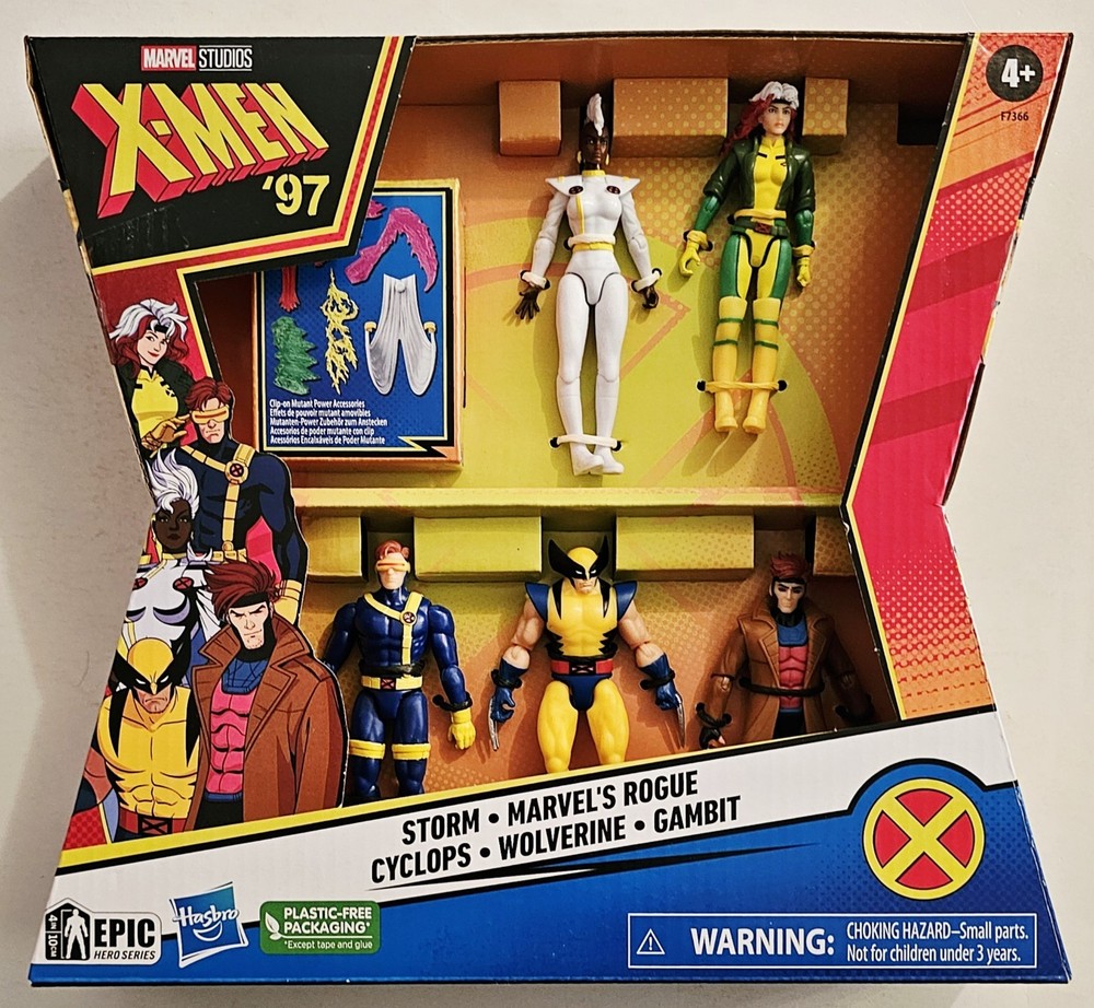X-MEN 97 CYCLOPS WOLVERINE STORM ROGUE GAMBIT 5 FIGURE SET 3.75″ ACTION FIGURES