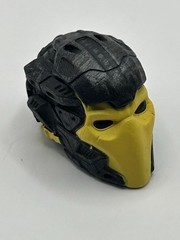 Soldier Of Fortune Combat Operative Black & Yellow Helmeted Head 1/12 Scale
