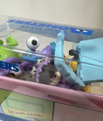 NEW! DISNEY PIXAR MONSTERS INC. Critter Crate 6 Mini Figs. Playmat & Accessories