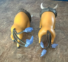 TAUROS a Wild Bull Pokemon – Set of Two (different poses) – by BANDAI – NEW