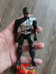 Power Ranger Action Figure Lot Of 3 Black Silver RED GOLD Ship $0 Pre-owned