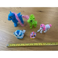 Unbranded Unicorn Pegasus Pony Figure Plush Lot Kids OS Multicolor Good 5pc Set