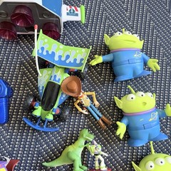 Toy Story Toys Lot Buzz Woody Green Aliens RC Rex Jessie Disney World Ride