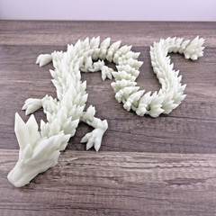 Glow in the Dark Crystal Dragon – 26″ Articulated Flexi Dragon