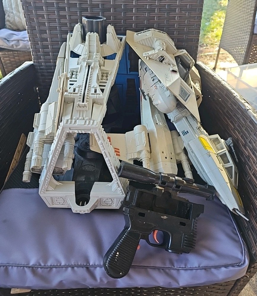 Vintage 1980s Star Wars Lot Of 5 Incomplete Ships 4 Parts Or Restorat Pre Owned
