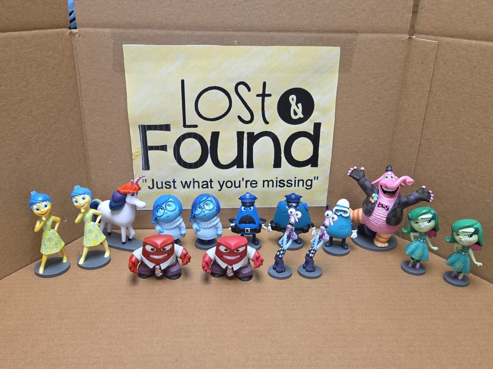 Disney Pixar Inside Out Figure Bundle Lot PVC Bing Bong Unicorn Anger Fear Joy++