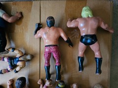 Vintage wwf wwe ljn titan sports jakks wrestling figures lot owen hart mankind
