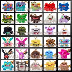 Mini Fuggler Keyring Clip On Bag Plush 5″ Funny Ugly Monster Green Blue Red