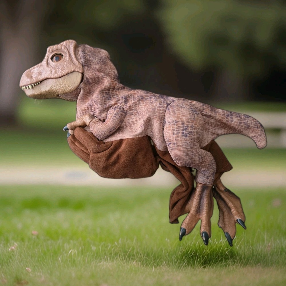 Jurassic Park World Real FX Baby T-Rex Tyrannosaurus Dinosaur Puppet SEE VIDEO