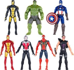 14 pcs Big Set Superhero Action Figures – Collectible Models 6.5-inches Tall, Ex