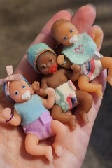 Zuru My Mini Baby(Awake Triplets)Series 1 w/Stroller, Bunny Chairs, Book & More!