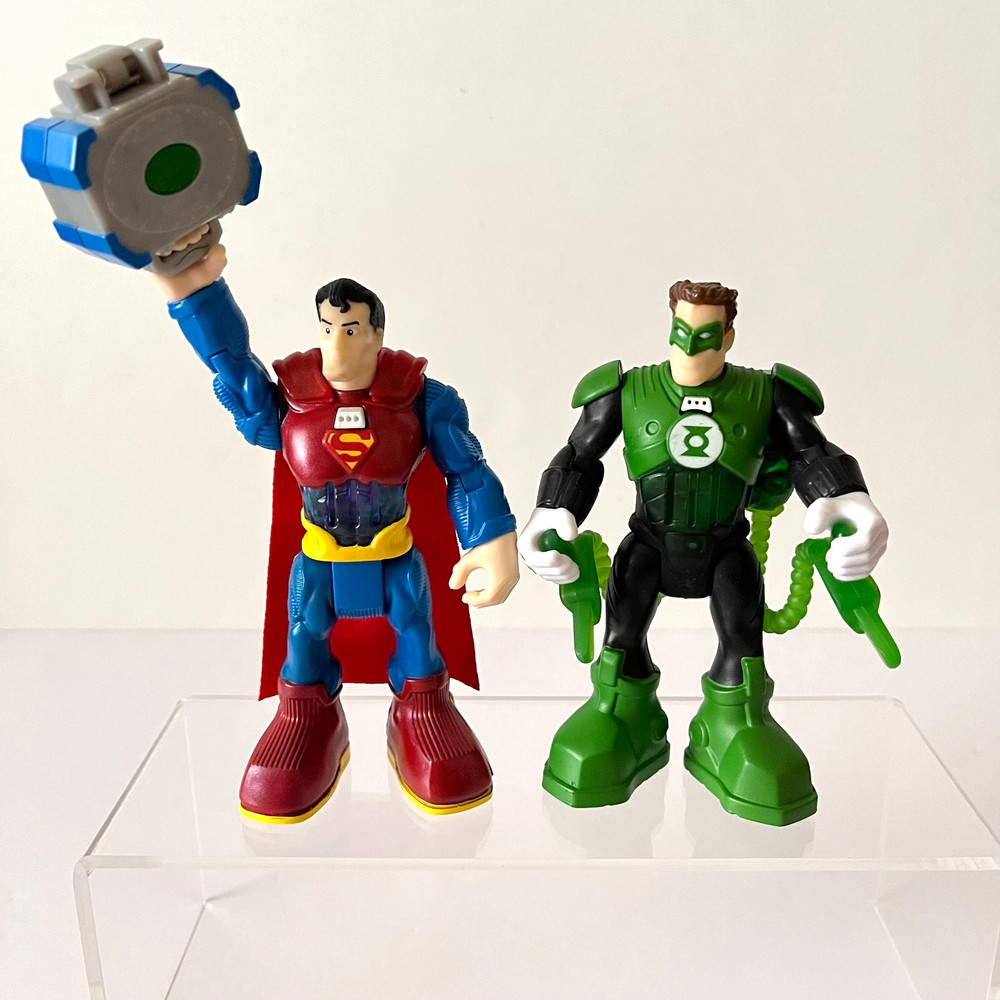 DC Comics Superman Green Lantern Talking Voice Hero World Fisher-Price TESTED