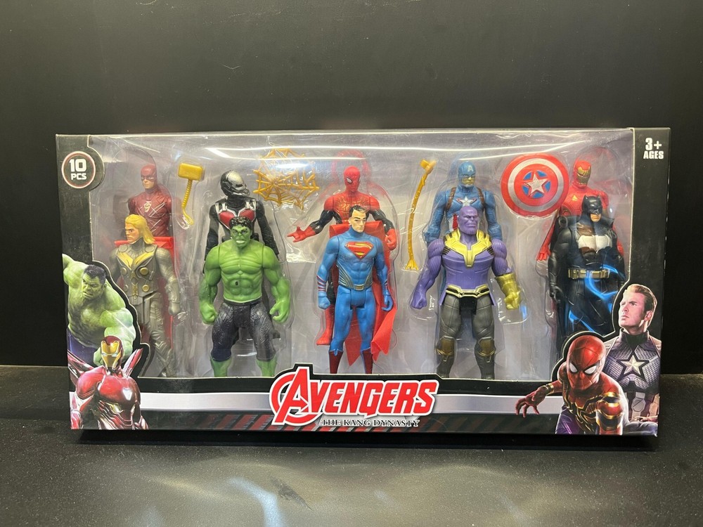 Avengers Superhero Action Figure Toy Set of 10 Superheroes