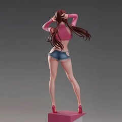 Anime Figure Inspired by Makibo Summer Girlfriend 30cm PVC Model Doll Unbranded