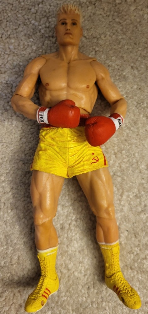 NECA Rocky IV Ivan Drago Yellow Trunks Action Figure, Loose