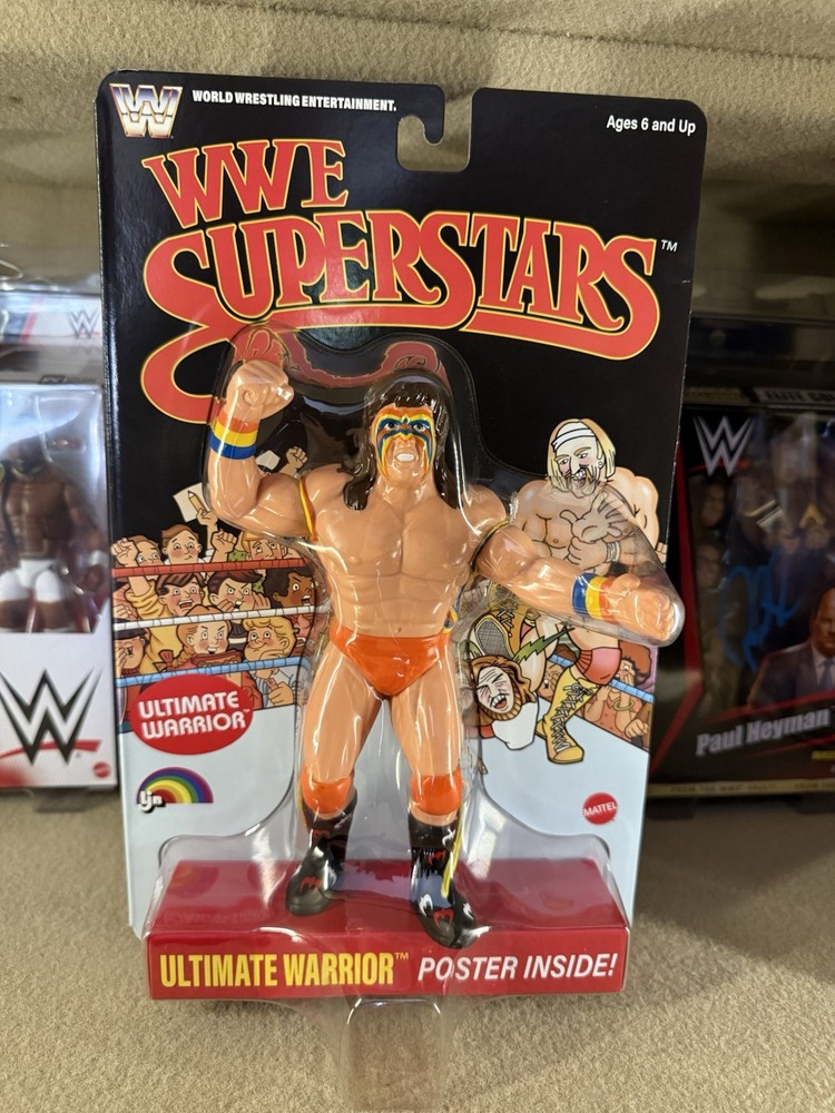 ULTIMATE WARRIOR WWE Mattel LJN SUPERSTARS Series 2 Figure BLACK CARD CHASE NEW