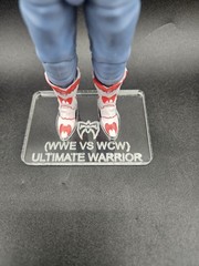 WWE VS WCW MONDAY NIGHT RAW ULTIMATE WARRIOR Acrylic Base ***No Toy Included***
