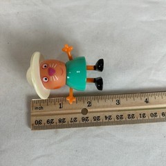Peppa Pig Candy Cat Figure Lot of 6 Jazwares Articulated Friends Orange Green