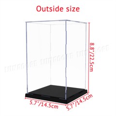 US 8.3″H Acrylic Display Box Plastic Base Self-Install Case Protection Dustproof