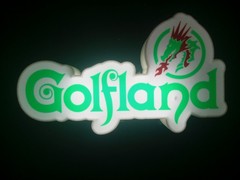 Retro Golfland logo lightbox sign Golf Land Arcade display logo used in 1980s