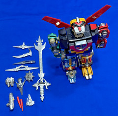 Voltron Set 5 Lions 1981 Taiwan Die-Cast GB-36 Near Complete Chrome Weapons