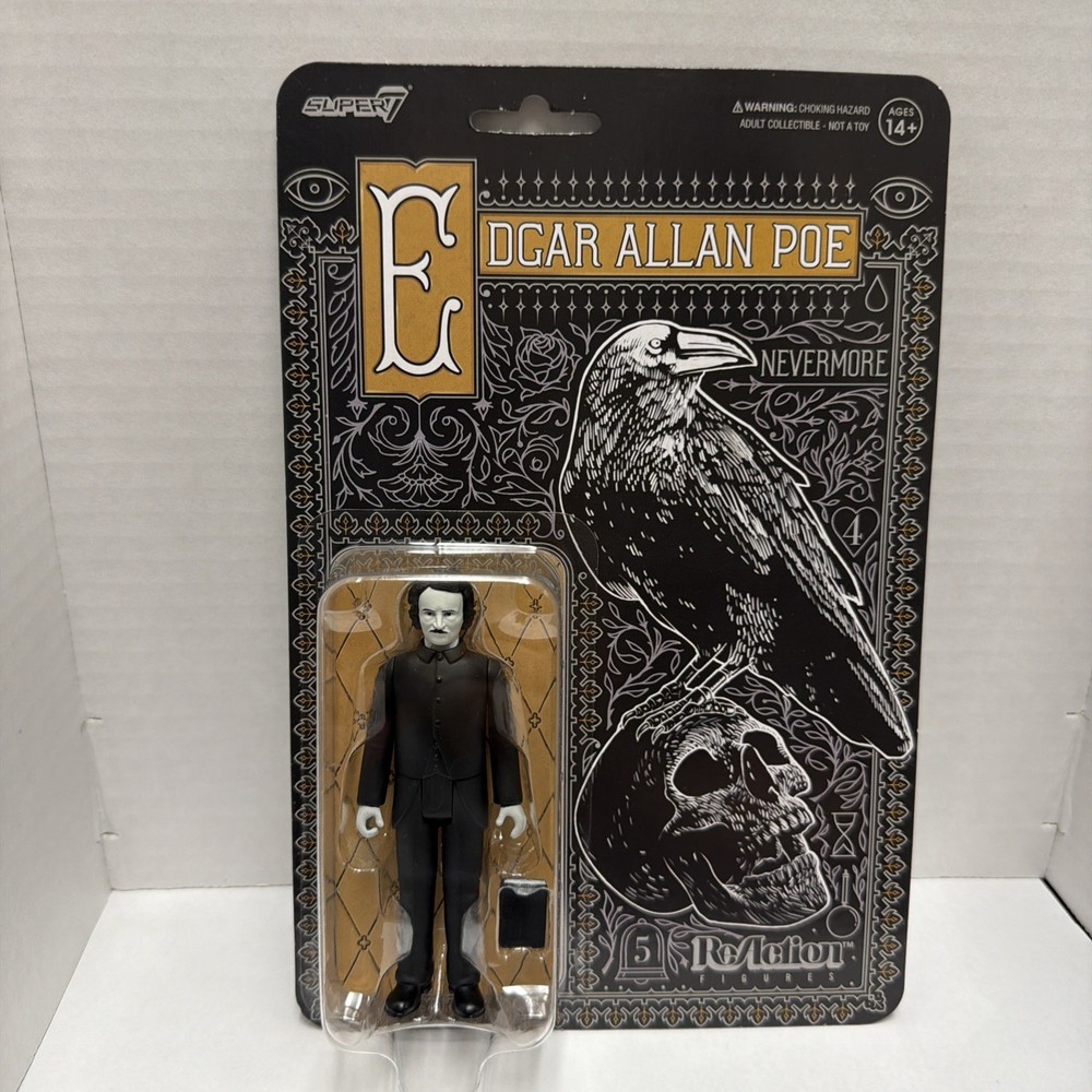 Super7 ReAction EDGAR ALLAN POE 3.75″ Action Figure 🐦‍⬛