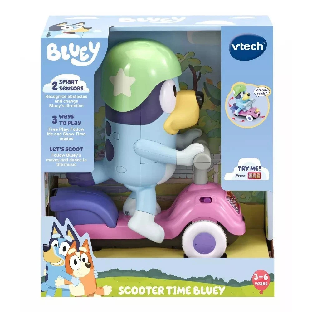Bluey Scooter Time Bluey Interactive Toy Talks & Moves 3+ Years – NEW IN BOX