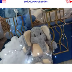 Giant Elephant Plush Toy Soft Stuffed Animal Kids Gift Gray