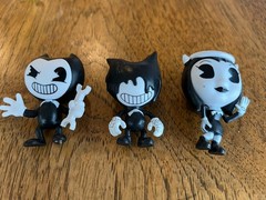 Lot Of 3 Bendy and the Ink Machine Action Figures PhatMojo Meatly Games