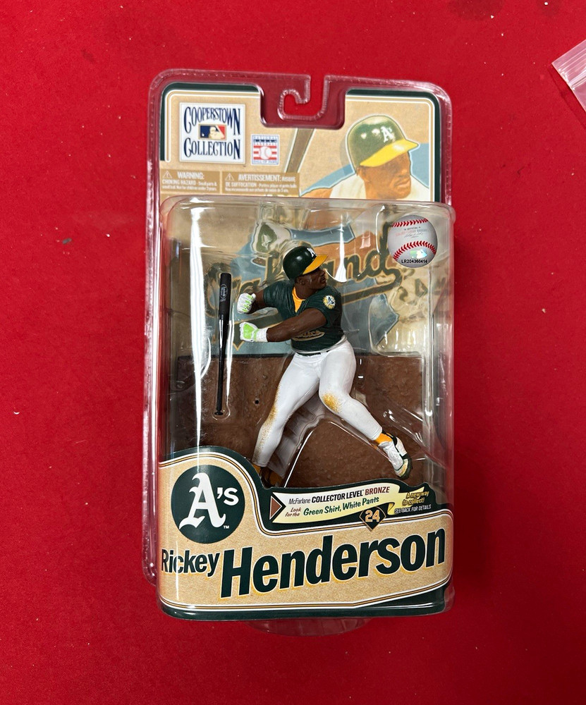 McFarlane Toys Cooperstown Series 8 Rickey Henderson A’s Figure w/ Bat