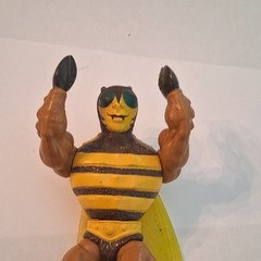 Bee Action Figure Plastic Translucent Wings Yellow Black Brown