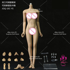 JIAOU DOLL JOQ-10D 1/6 Flexible Female Seamless Large Breast Body 12″ Figure