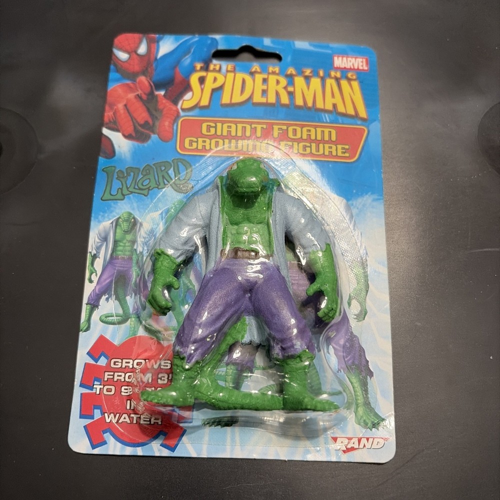 LIZARD Rand Marvel Amazing Spiderman Giant Foam Growing Figure Lizard 2008 NEW