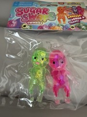 ORB Curiosities Sugar Swaps Twinsies Series 2 Pink Blue Glitter Squishy Toys NEW