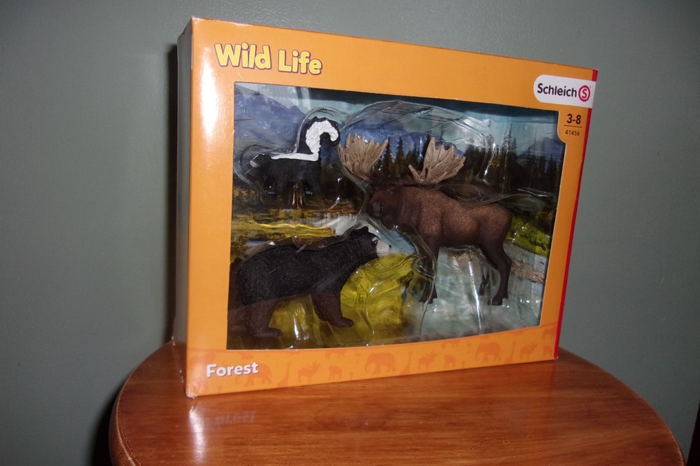 Schleich 41456 Box Set Forest “Wild Life” Moose Bear Skunk NIB sealed