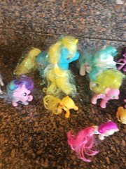 Subtract One The Pink W/yellow Hair Little Pony Lot Of 13 Now 12 & Plastic Horse