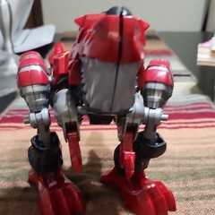 Plastic Action Figure Red Gray Black Yellow Transforming Robot T-Rex Toy