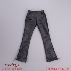 1/6 Flared Zipper Leather Pants for 12″ female figure hot toys worldbox ❶USA❶