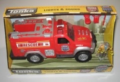 FIRE TRUCK Tonka Lights & Sound Recue Force MISB for 4-inch figures