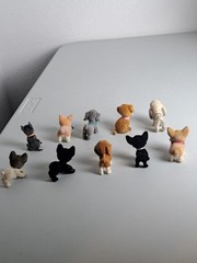 VTG. Mixed Lot of 10 PUPPY IN MY POCKET Mini Flocked Dog Figures