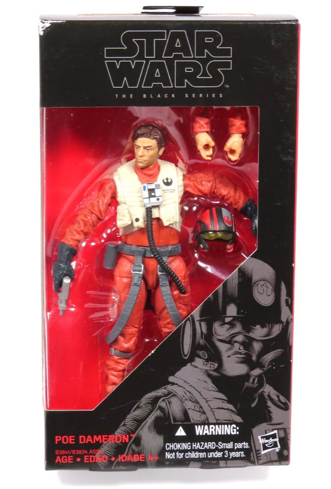 Hasbro Star Wars 6″ Black Series #07 Poe Dameron Pilot Action Figure (2015) NEW
