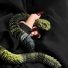 3D Printed Snake Movable Joint Simulation 3D Printed Figures Newyear Decoration