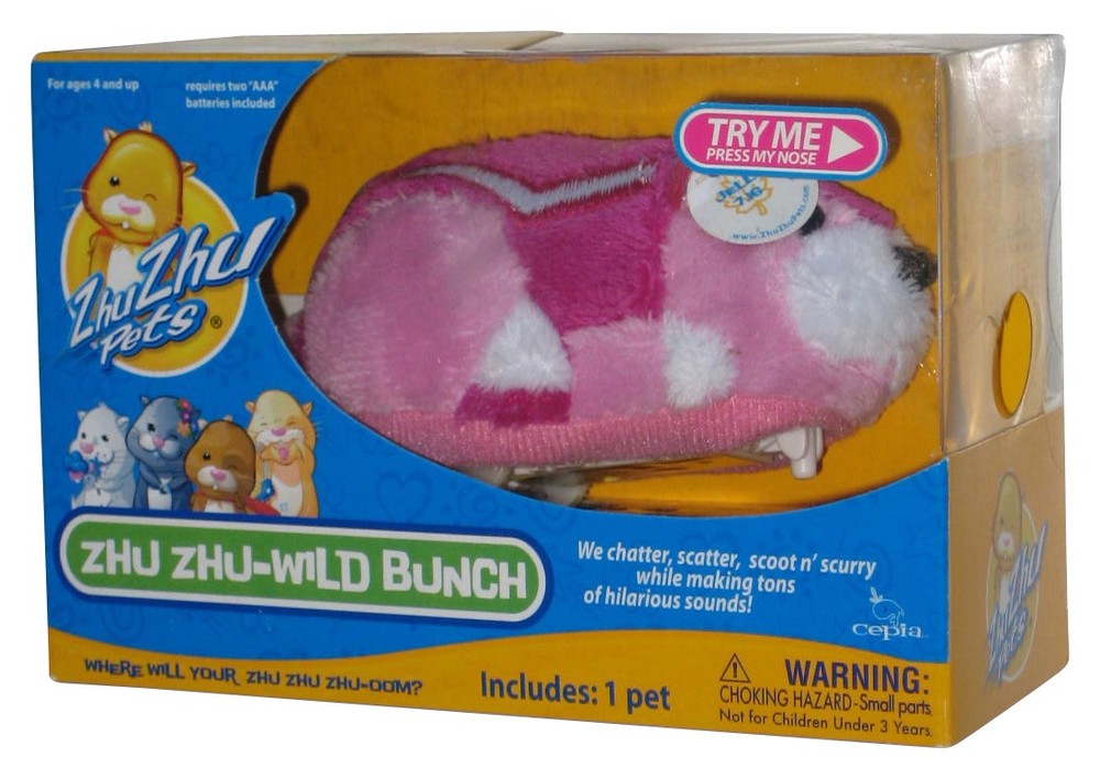 Zhu Zhu Pets Hampster Jelly (2009) Cepia Pink Purple Kids Toy – (Try me button w